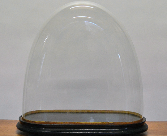 Lot 472: 19th cent glass dome. H47cm.